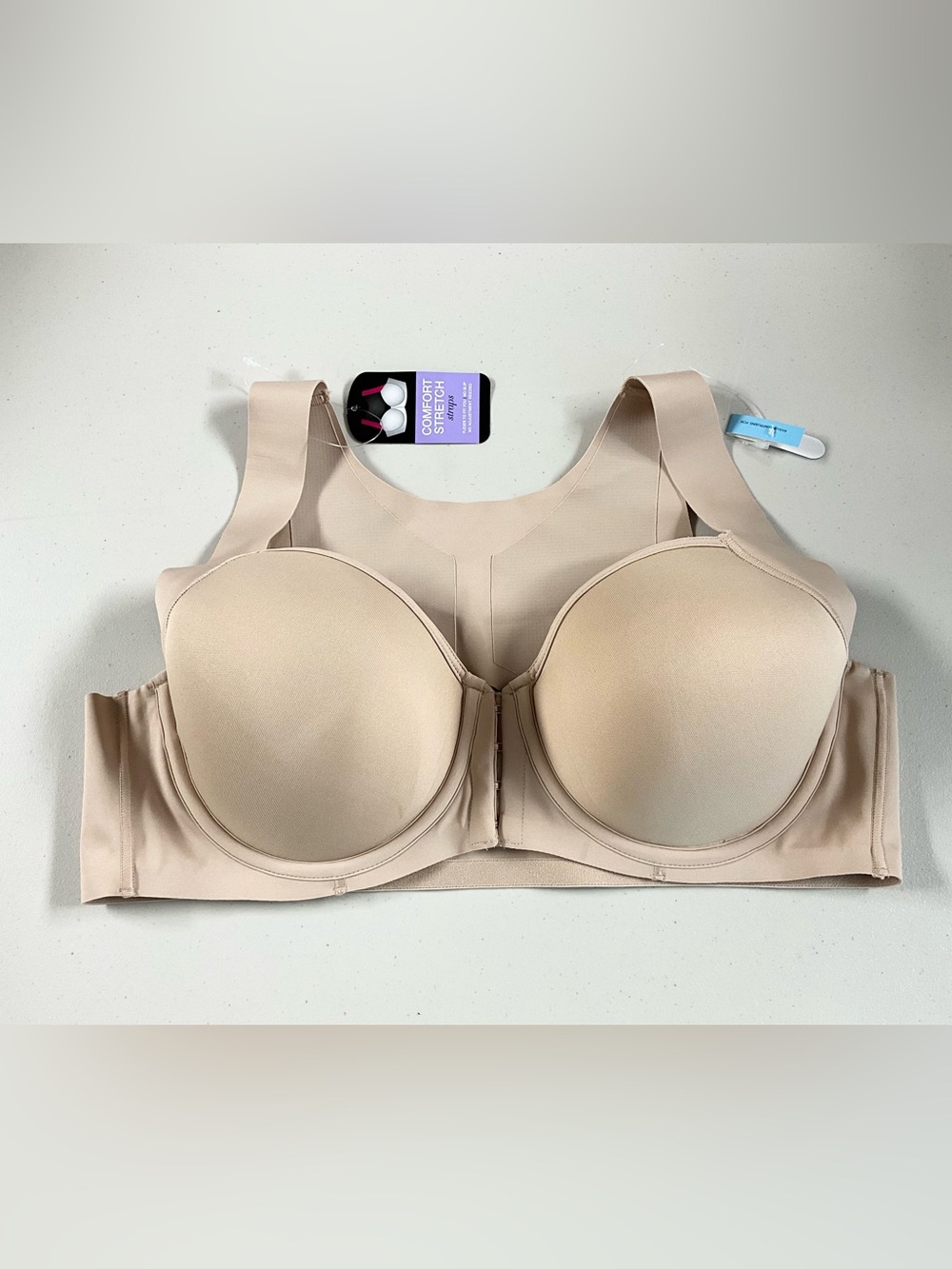 Bali Front-Closure Full Coverage Bra - Beige